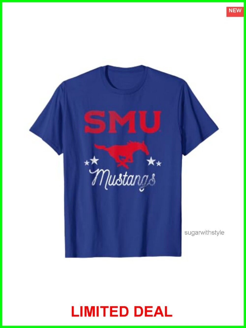SMU Mustangs T-Shirt Classic Fit College Sports Tee